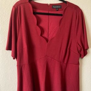 Eloquii deep red top